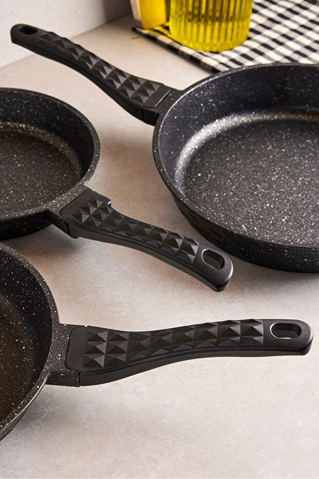 ProGranito Diamond Cast Frying Pan Set - 3-Piece 20-24-28 Cm