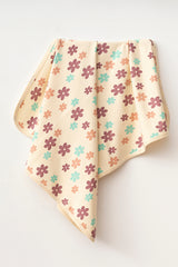 Soft Floral Cotton Baby Blanket - 80x90 cm for Newborns