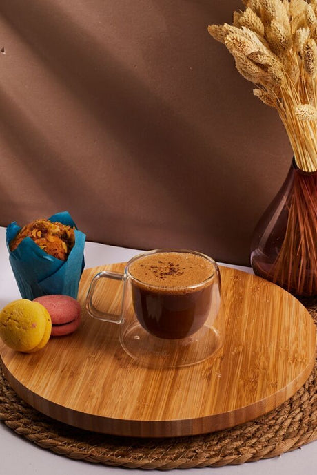 Double Walled Glass Mug - 200ml Insulated Cup