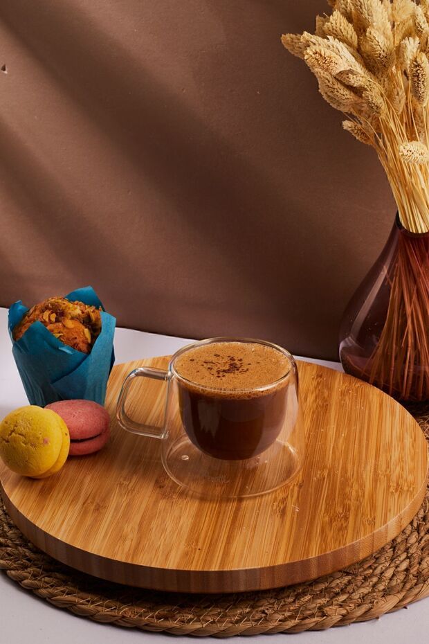 Double Walled Glass Mug - 200ml Insulated Cup