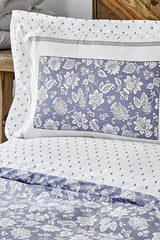 Celerina Blue 100% Cotton Double Duvet Cover Set