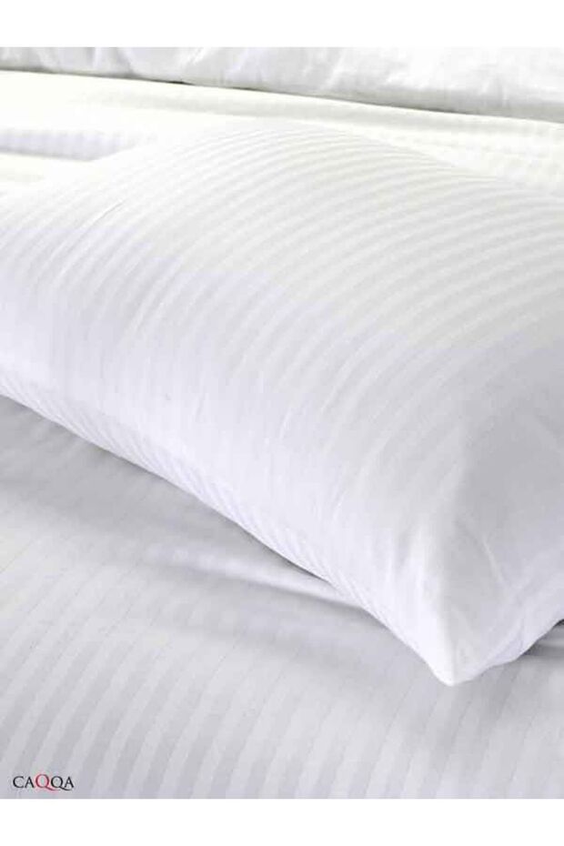 Dobbeltstribet Satin Hotel Dynebetræk Sæt - 240x260 cm