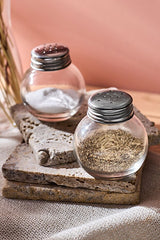 Elegant Glass Salt & Pepper Shaker Set - 50ml x 2