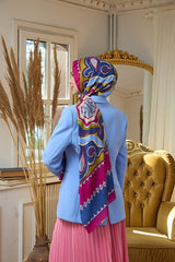 Colección Brillo de Verano Chal Suave - Azul Noche Dorado