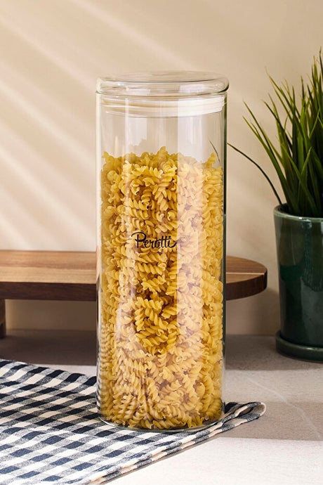 1600ml Borosilicate Glass Food Storage Jar with Airtight Lid