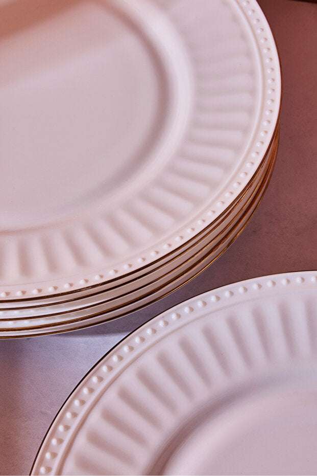 Elegant Opal Serving Plate with Roma Design - 25 cm
