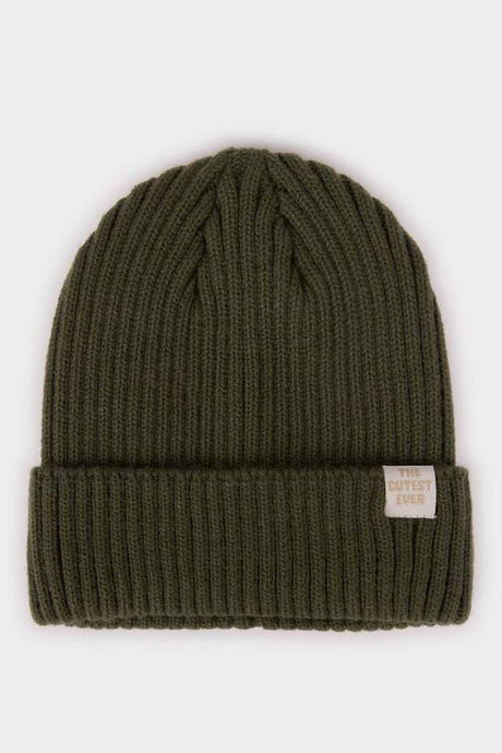 Baby Boy Soft Knitted Beanie - 'The Cutest Ever' Label
