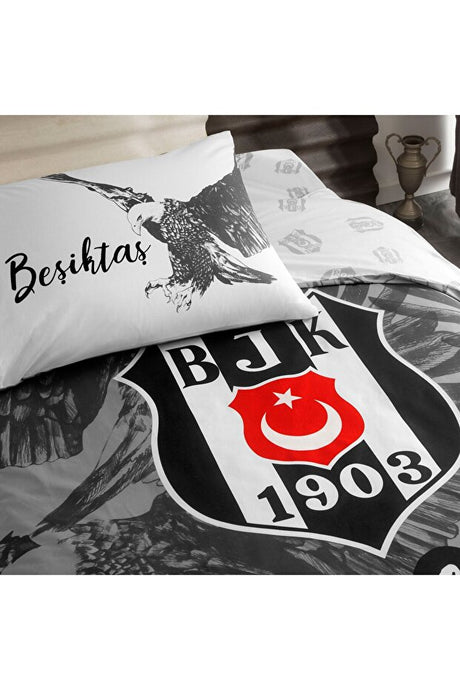 Licensed Beşiktaş Single Cotton Duvet Cover Set - 160x220 cm