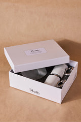 Cihangir Silver Trim Porcelain Coffee Cup Set for 2