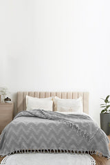 Naomi Double Bed Pike - 200x230 cm Recycled Cotton Chevron Bedspread
