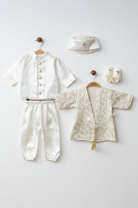 Baby Boy Ottoman Tughra Embroidered Mevlut Ceremony Gift Set - 0-6 Months