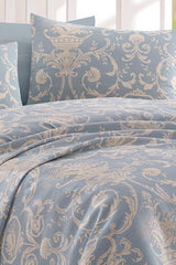 Single Pique Bedding Set - 2 Pieces, Canvas Blue