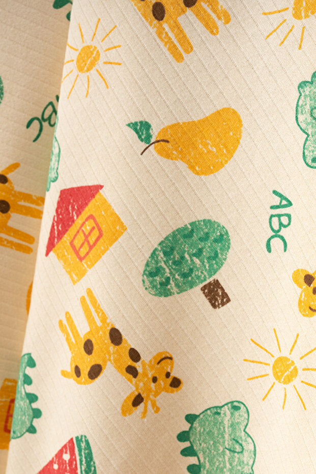 Little Giraffe Natural Cotton Single Layer Baby Blanket - 80x90 cm