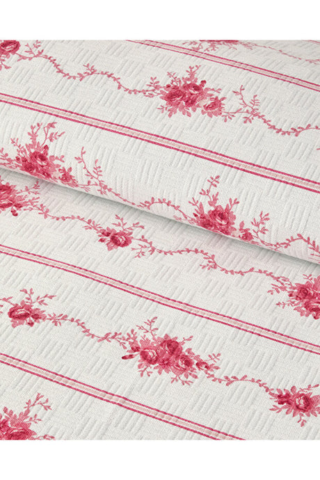 Single Size Floral Pink Cotton Pique