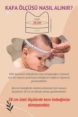 3-pak 100% bomulds baby hue sæt - "Milk" design