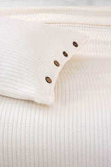 Double Knitted Pique Bedspread Set - 220x240cm with 2 Pillowcases