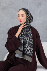 Leopard Print Cotton Shawl - Soft & Stylish