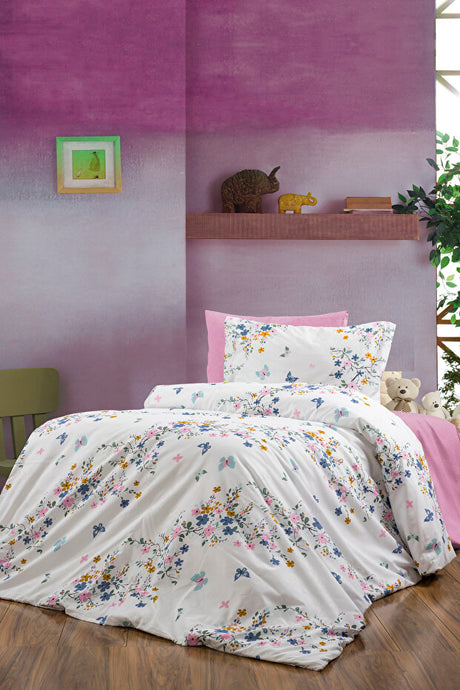 Tugba Single Duvet Cover Set - 3 Pieces with Fitted Sheet