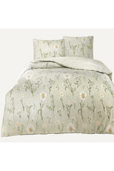 Laurel Green Double Duvet Cover Set - 200x220 cm