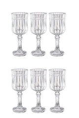 Elegant 55ml Lace Design Coffee Goblets - Set of 6