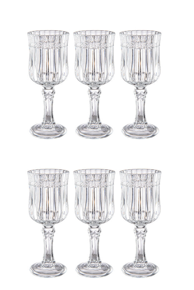 Elegant 55ml Lace Design Coffee Goblets - Set of 6