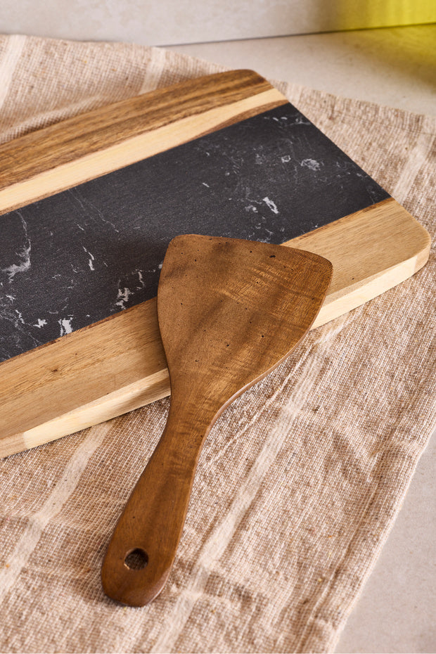 Acacia Wood Spatula - Non-Stick Safe & Easy Flip