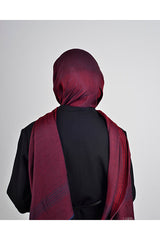 Premium Viscose Fringed Shawl - Burgundy, Soft & Versatile