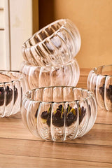 Bowy Line Glass Serving Bowls - Set of 6 (6x2.5 cm)