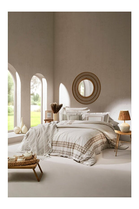 Aurea Double Duvet Cover Set - 100% Cotton, 200x220cm