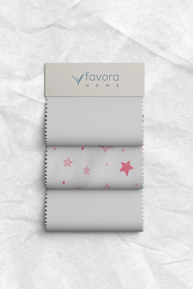 Pink Star Single Duvet Cover Set - Cotton Blend