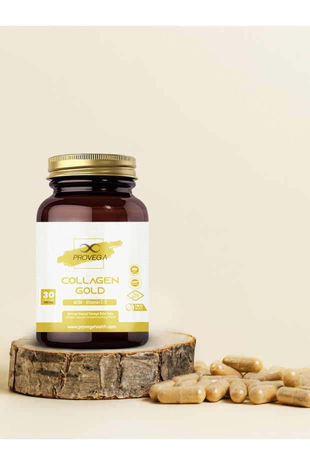 Integratore di Collagene Oro Tipo 2 con MSM, Vitamina C-D (30 Capsule x 2)