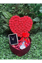 Romantic Heart Gift Set with Teddy Bear, Snow Globe & Necklace