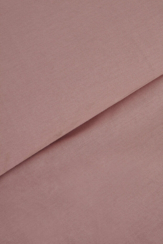 Pure Ruffle 100% Cotton Double Duvet Cover Set - Powder Pink