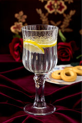 Elegant 55ml Lace Design Coffee Goblets - Set of 6