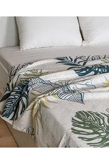Single Cotton Bedspread - Autumn Floral Design