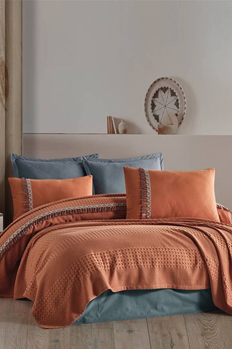 100% Cotton Double Pique Set - Bohemline Terracotta