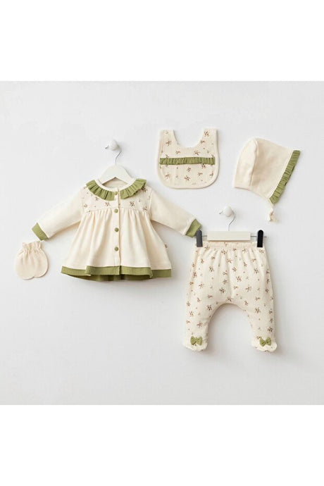 Newborn Floral 5-Piece Baby Hospital Exit Clothing Set 0-3 Months