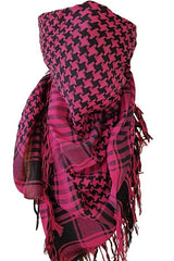 Fuchsia Ethnic Shemagh Scarf Cotton Blend