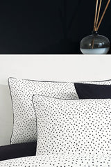 Single 100% Cotton Polka Dot Duvet Cover Set - Ranforce