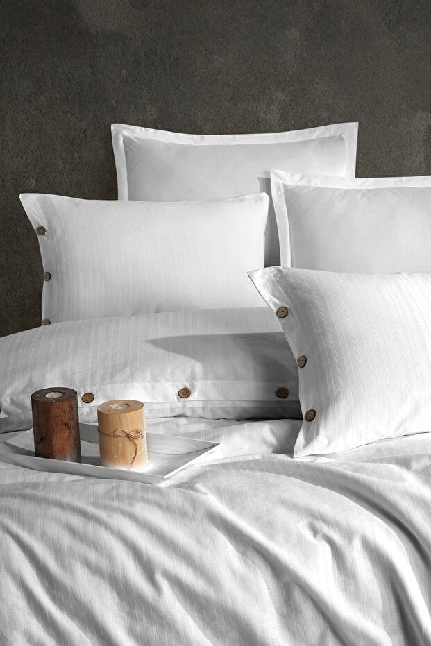 100% Cotton Double Buttoned Duvet Cover Set