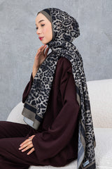 Leopard Print Cotton Shawl - Soft & Stylish