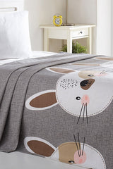 Sweet Rabbit 100% Cotton Single Pique Blanket - 160x235cm