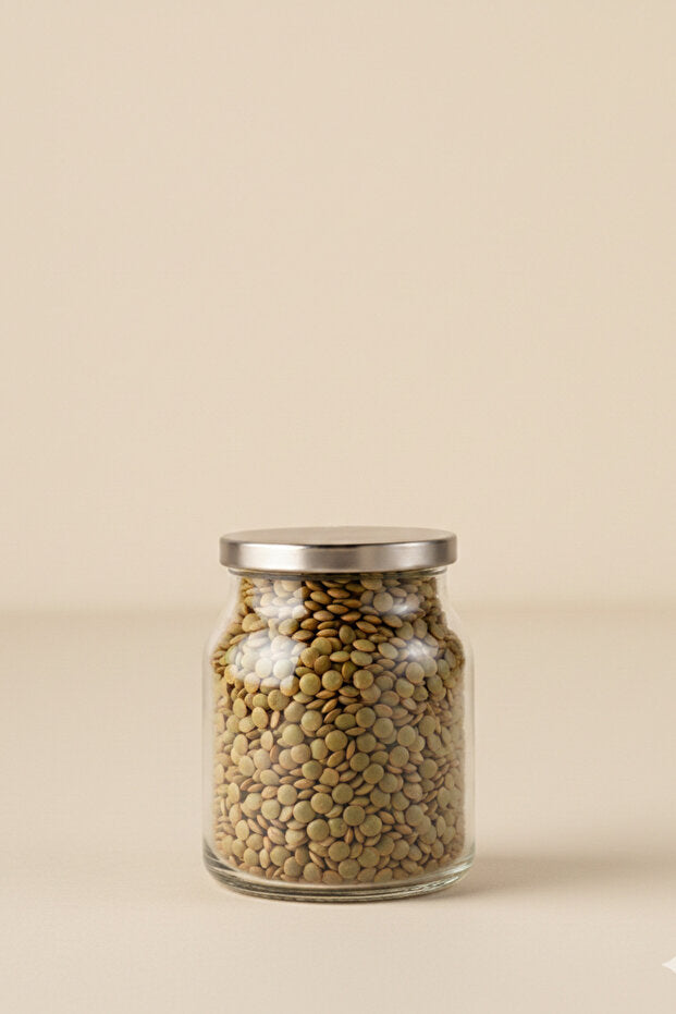 650ml Glass Storage Jar with Metal Lid for Kitchen & Pantry