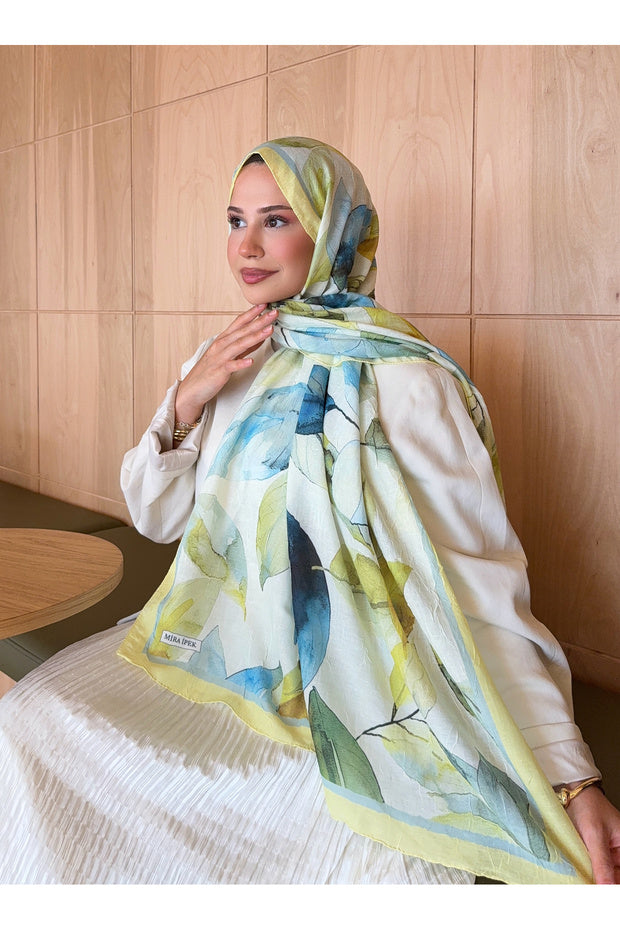 Patterned Bamboo Crinkle Scarf, Stylish & Breathable