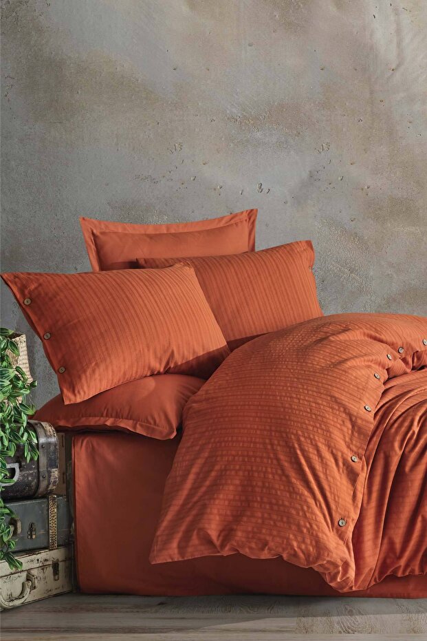 100% Cotton Double Buttoned Duvet Cover Set - 200x220cm
