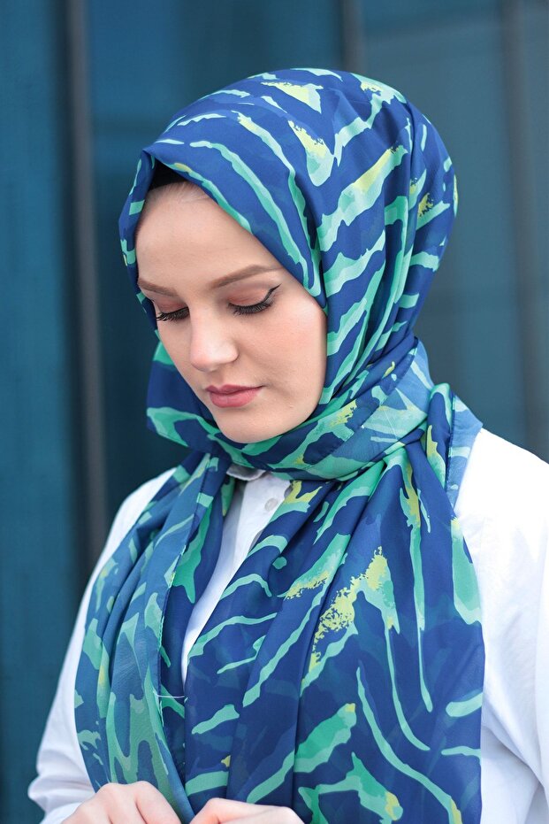 Zebra Print Chiffon Shawl Lightweight & Stylish