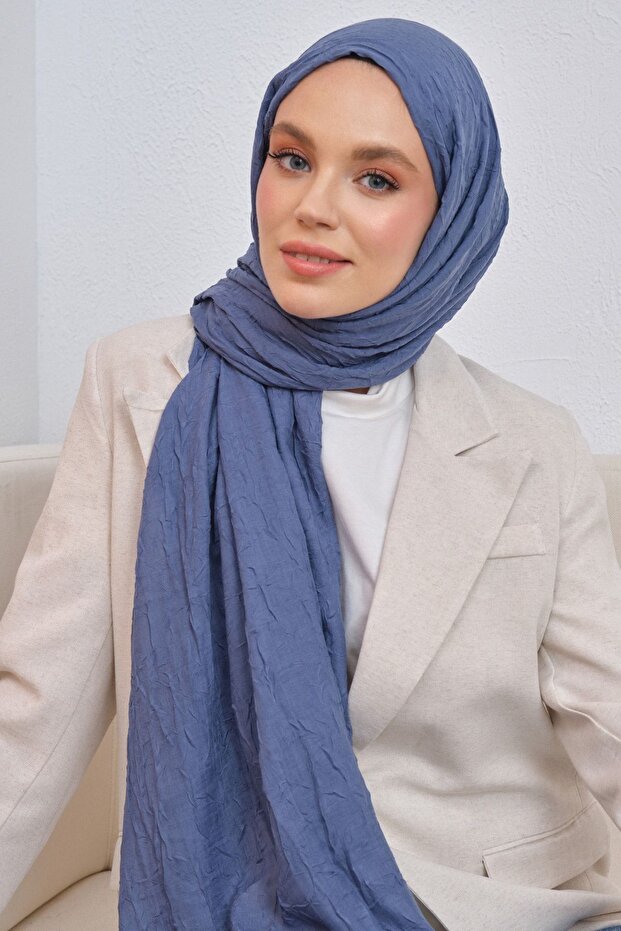 Bamboo Crinkle Cotton Shawl - Lightweight & Stylish