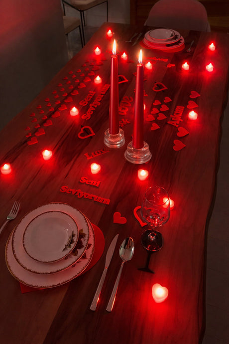 Romantic Dinner Table Decoration Kit - Valentine's Day & Special Occasions