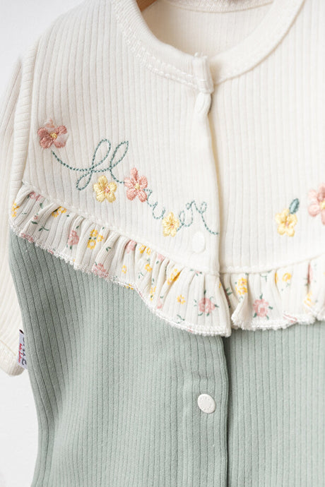 Newborn Baby 10-Piece Flower Embroidered Cotton Hospital Exit Set