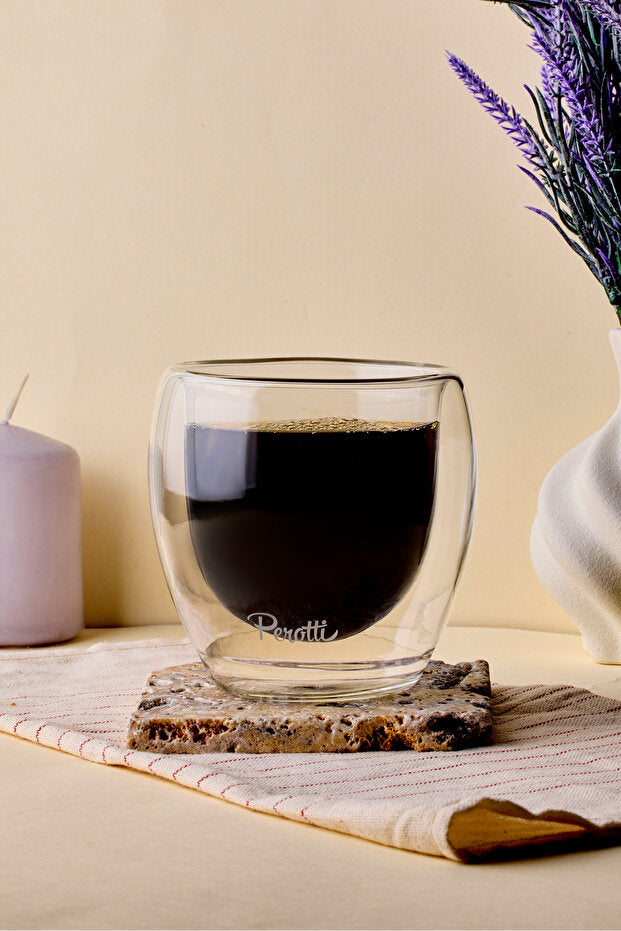 Double-Walled Insulated Glass - 250ml for Hot & Cold Drinks